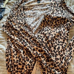 Lane Bryant leopard print cardigan